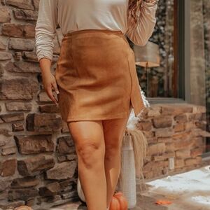 Piper Tan Suede Mini Skirt